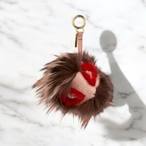 Furry Fur Yang Bag Bug Keychain Pom Pom